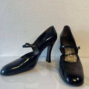Sergio Rossi Black Leather Pumps